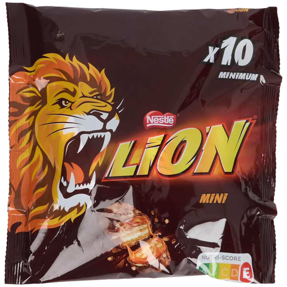 Pack de 10 Mini Lion – Chocolat, Caramel & Céréales Croustillantes
